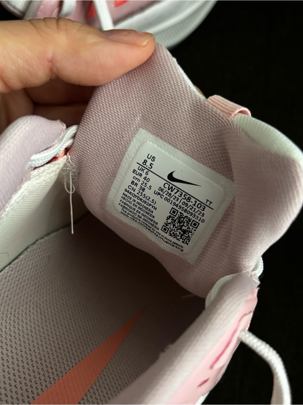 Nike Women Air Zoom Pegasus 38 'Sail Pink Glaze size 8.5 - Picture 8 of 10